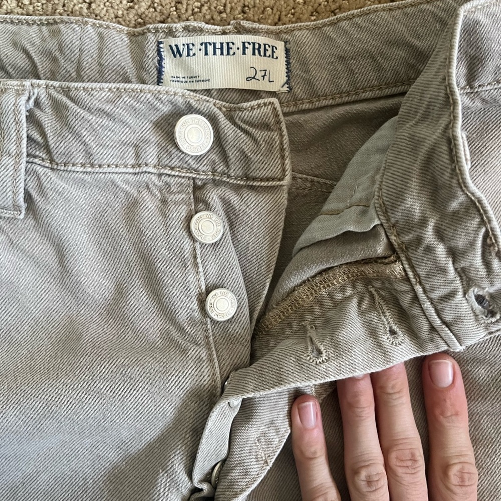 WeTheFree Good Luck barrel jeans, 27L - Picture 3 of 7